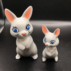 Vintage hobbyist pair of bunnies READ
